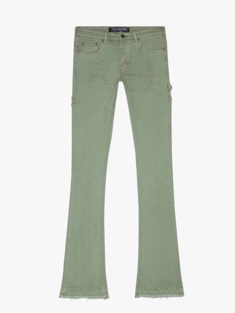 Valabasas "Mr. Extendo" Stacked Flare Jean Lt. Green.